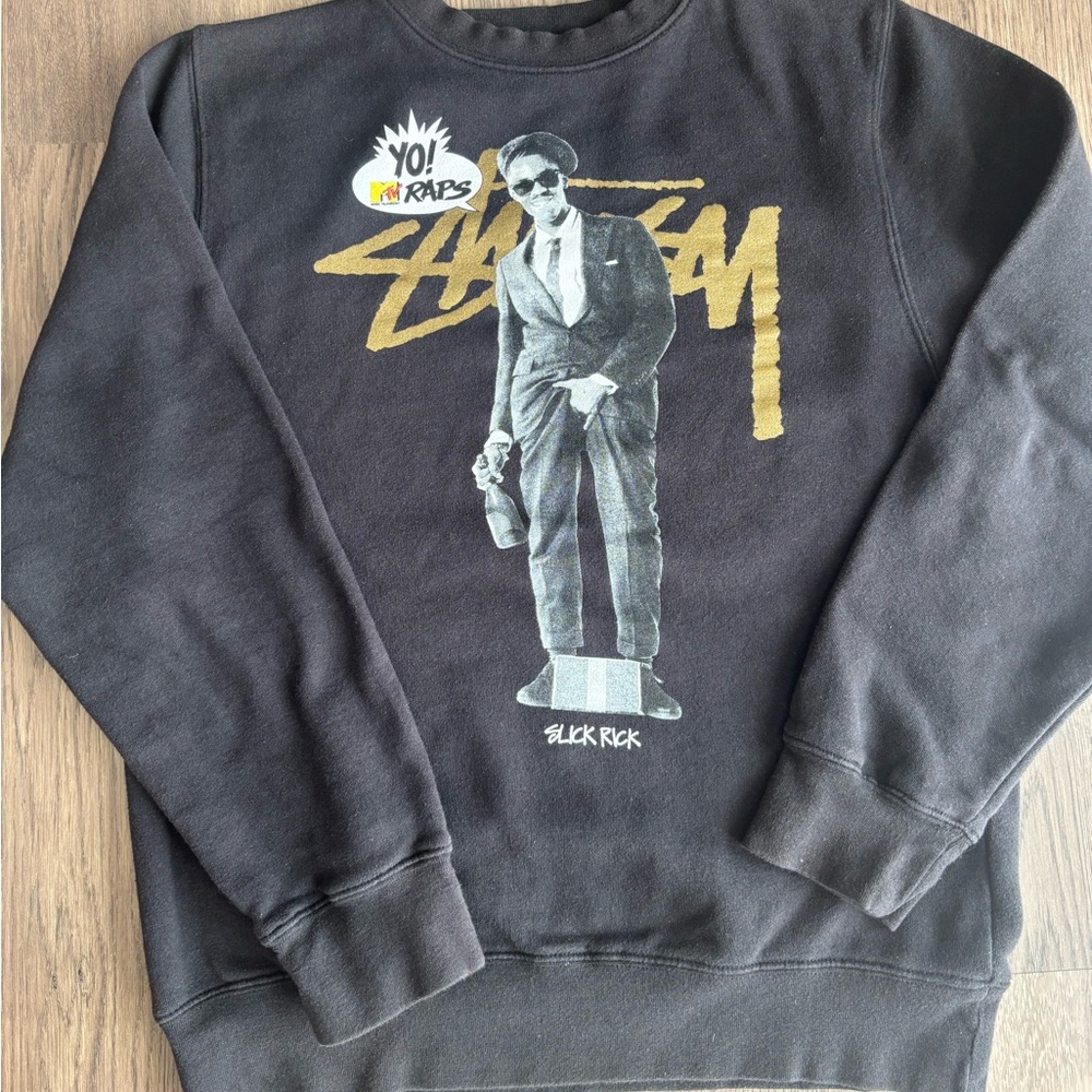 Vintage Stussy x Yo MTV Raps Slick Rick Crewneck Sz.S